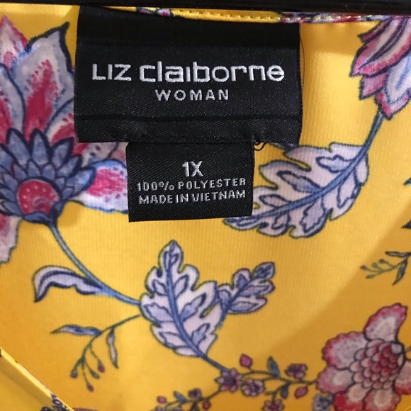 NWT Liz Claiborne super soft yellow top ,Size 1x - Picture 4 of 5